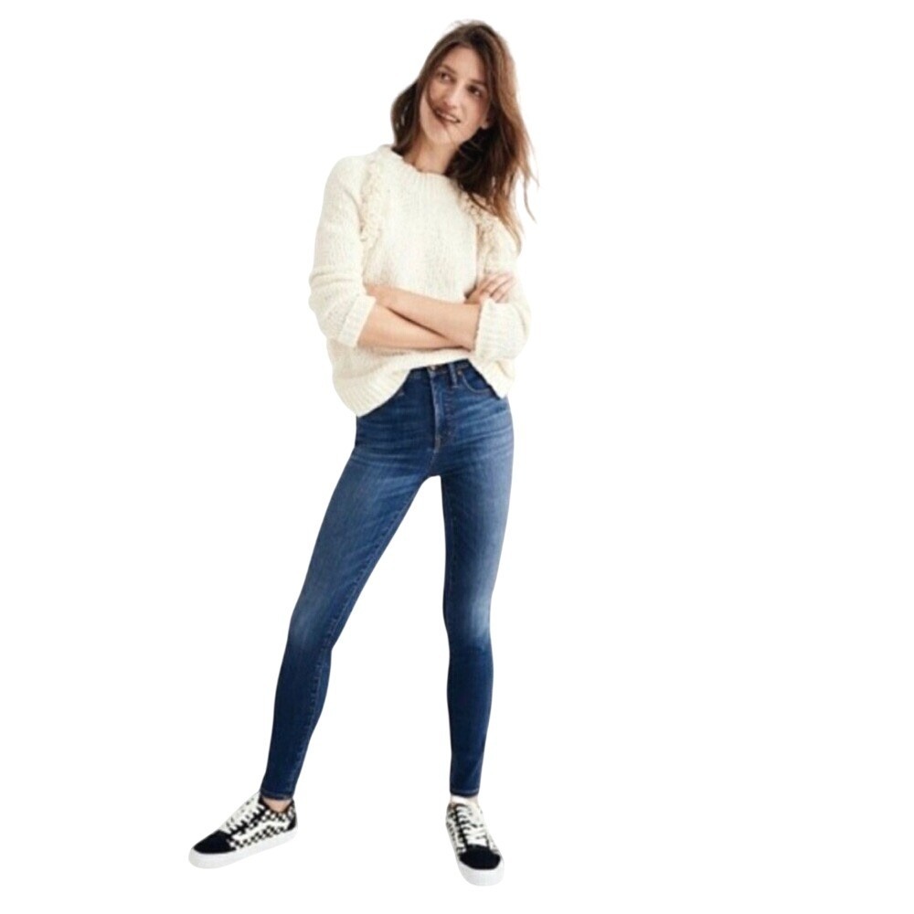 Madewell High Rise Skinny medium wash stretch denim womens jean size 28